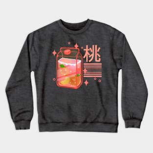 Kawaii Peach Drink Crewneck Sweatshirt